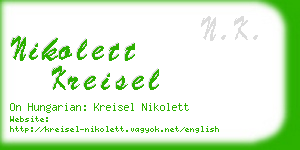nikolett kreisel business card